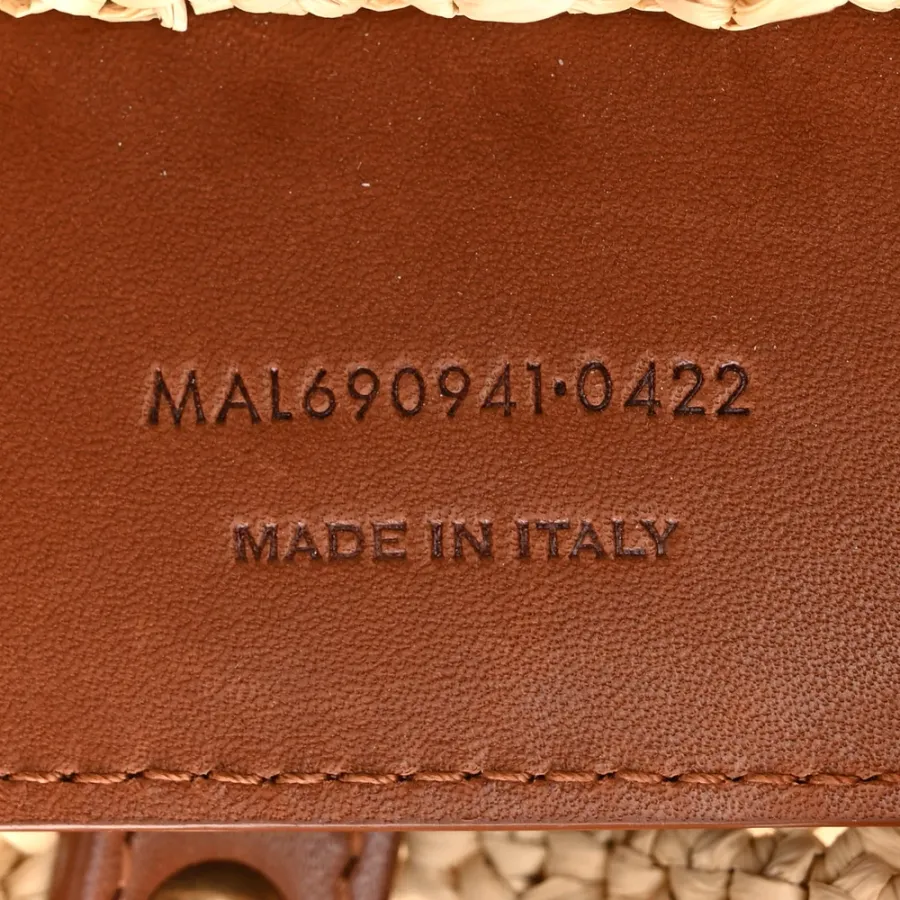 Saint Laurent Medium Hobo Naturale Monogram Raffia Aged Gold Hardware