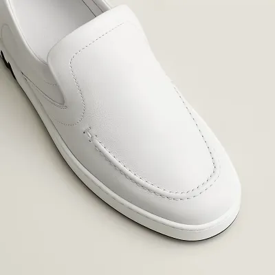 HERMES Kiddy White Loafers