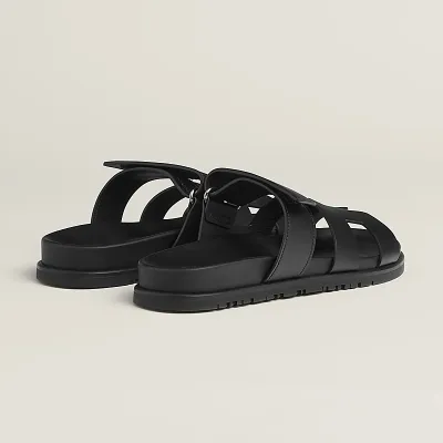 HERMES Chypre Black Slippers