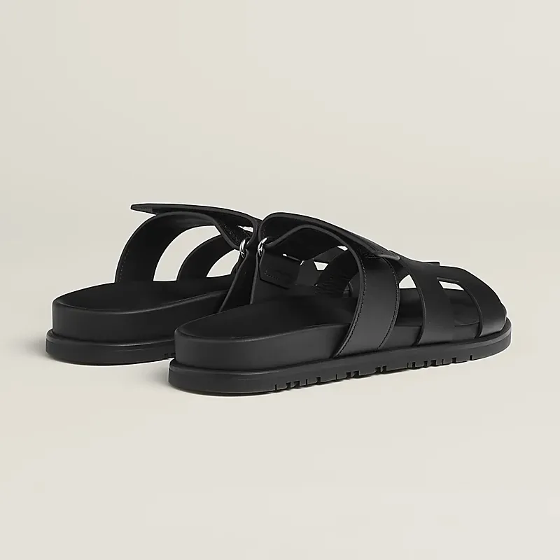 HERMES Chypre Black Slippers