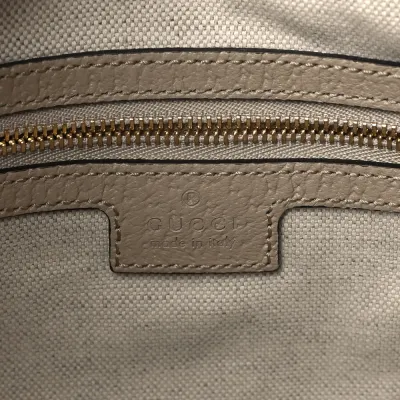 Gucci Small Web Jackie 1961 Hobo Beige / Mystic White / Oatmeal GG Supreme Monogram Canvas & Textured Dollar Calfskin Leather Gold Hardware