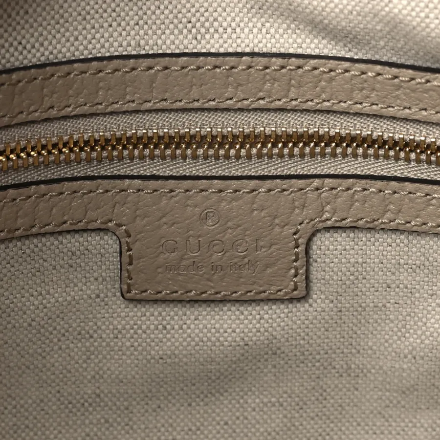 Gucci Small Web Jackie 1961 Hobo Beige / Mystic White / Oatmeal GG Supreme Monogram Canvas & Textured Dollar Calfskin Leather Gold Hardware