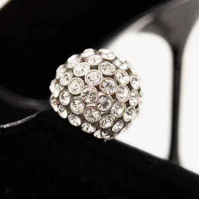 JIMMY CHOO Black velvet heels