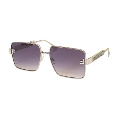 Fendi square frame glasses black gold/purple silver/rust/brown/pink/blue silver color Size 59口15-143