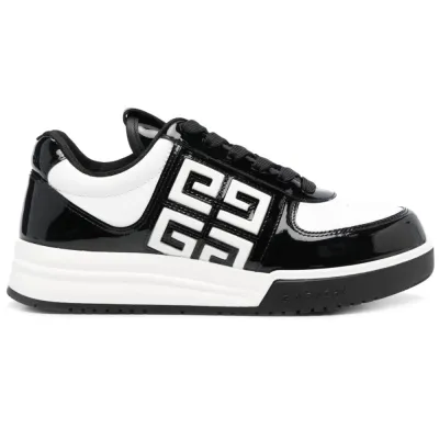 Black and white Givenchy 4G patterned leather shoes Sneakers