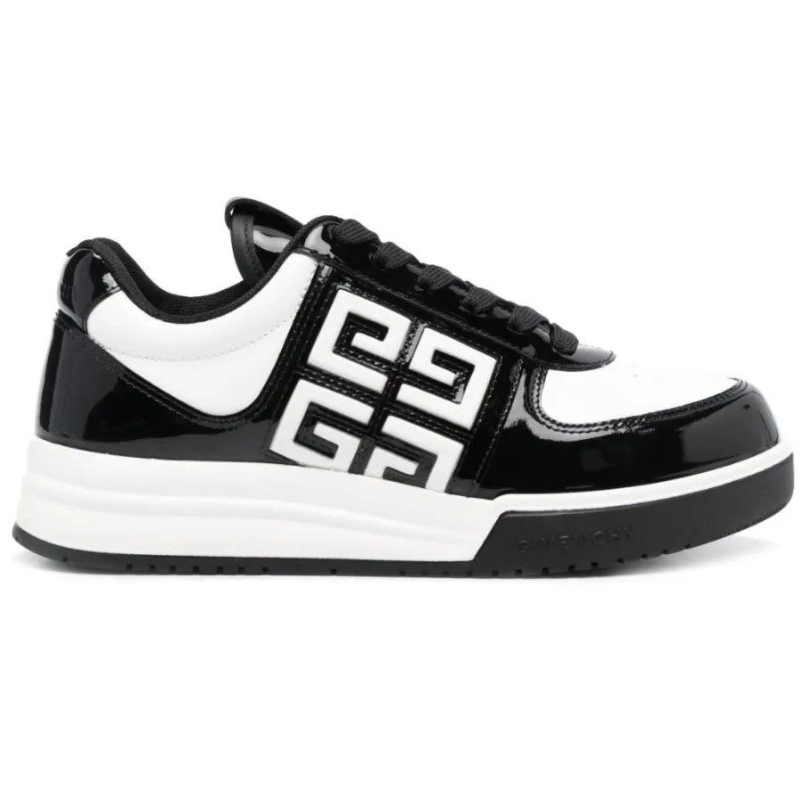 Black and white Givenchy 4G patterned leather shoes Sneakers
