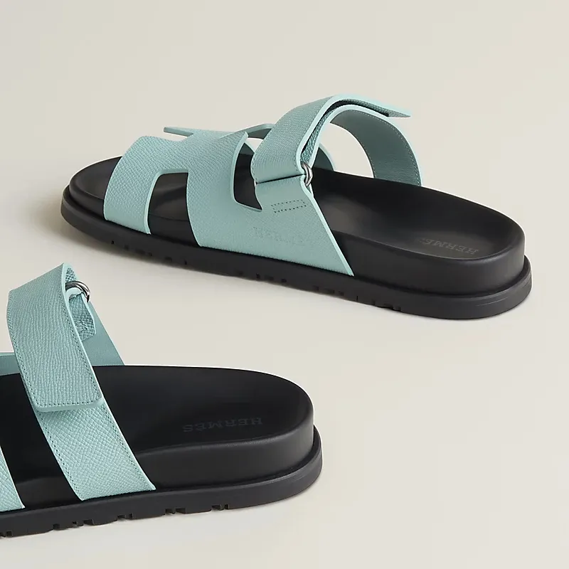 HERMES Chypre Blue Slippers