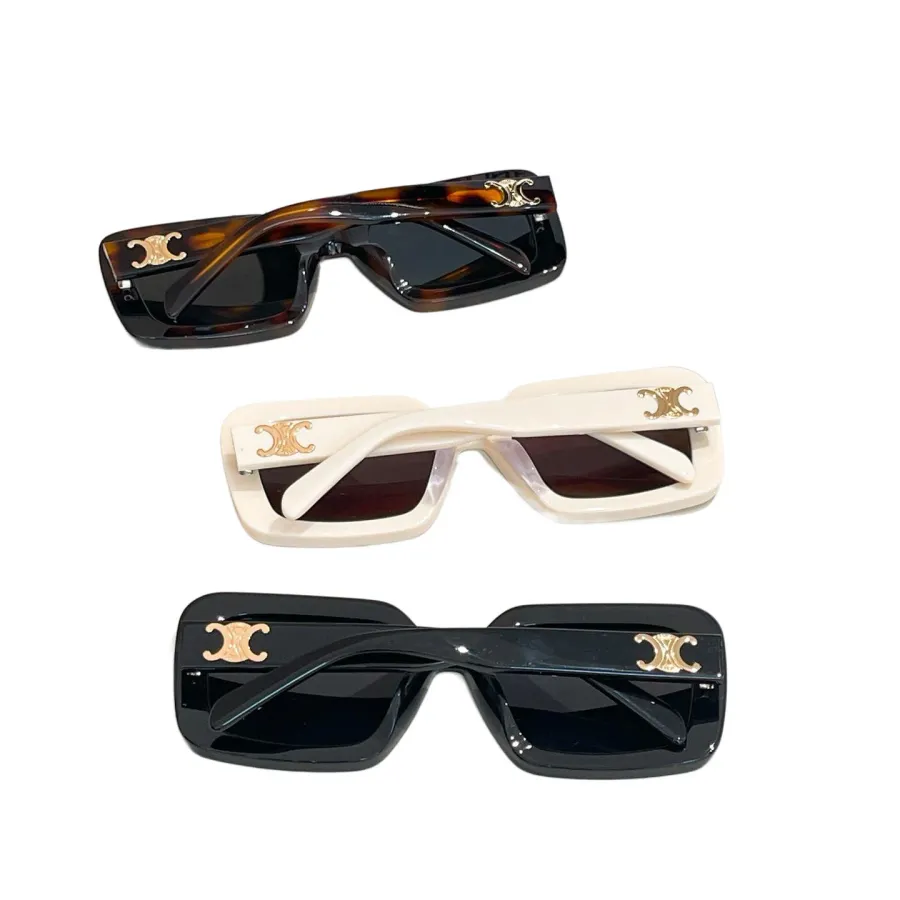 Celine square frame glasses leopard/ivory/black color Size 56口23-140