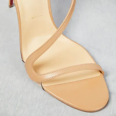 Christian Louboutin Apricot sandals with thin heels and high heels