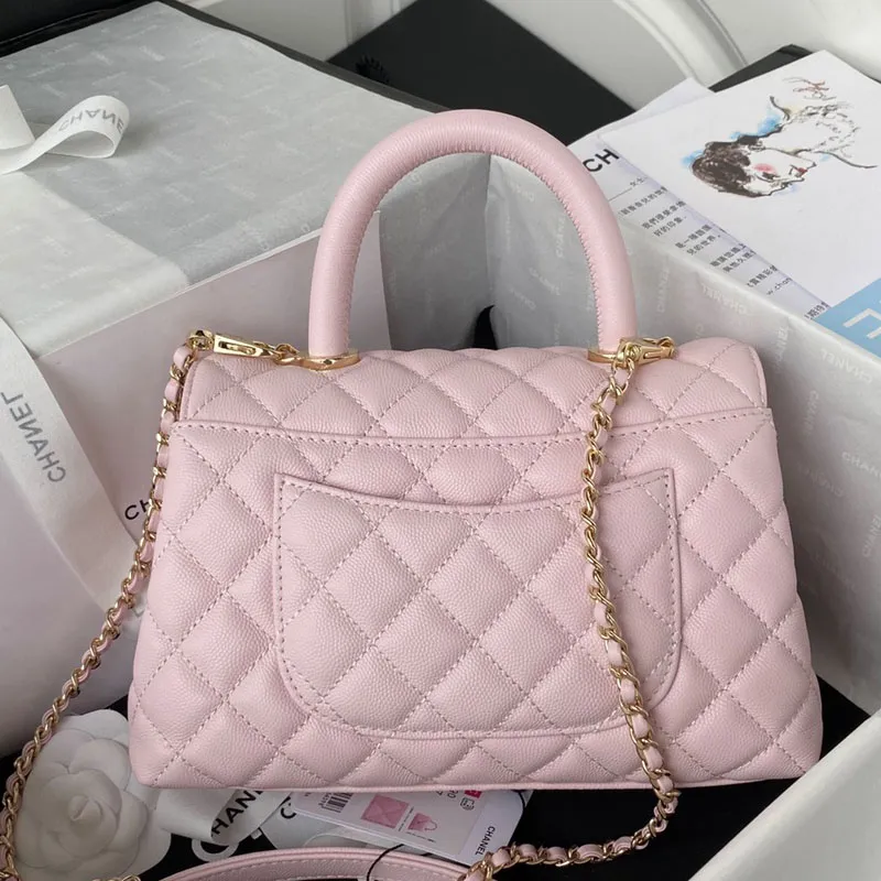 Chanel Coco Handle Light Pink  / White / Khaki / Orange 23cm Top-Handle Bags Crossbody Bags