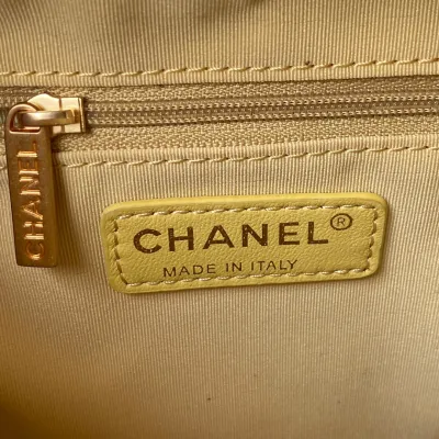 Chanel Yellow / Purple / Red / White / Black Quilted Caviar Leather Backpacks