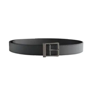 Bottega Veneta Men's Square Buckle Belt In Black/Coffee/Blue Calfskin With Matte Gun Black Hardware 35mm