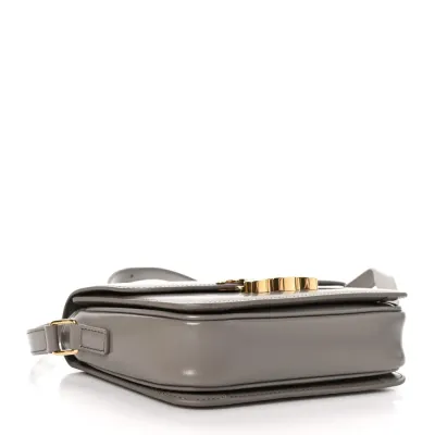 Celine Small Teen Triomphe Bag Pebble Shiny Calfskin Leather Gold Hardware