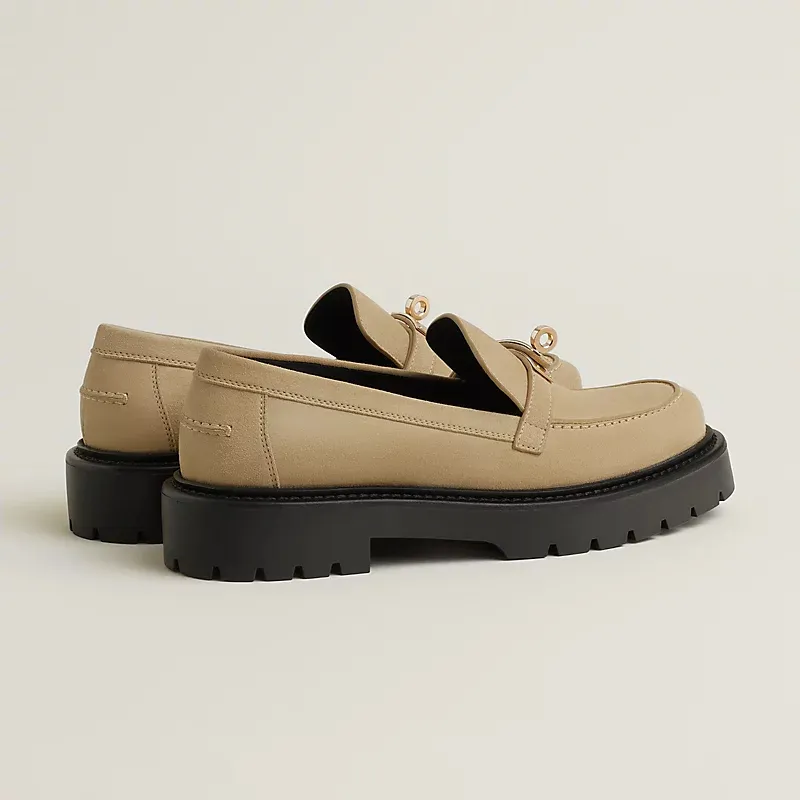 HERMES Icone Beige color Loafers
