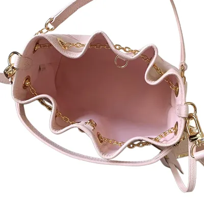 Louis Vuitton Bundle Bicolor Monogram Empreinte Cowhide Leather Tourtelle Pink/Grey Cream With Gold Hardware