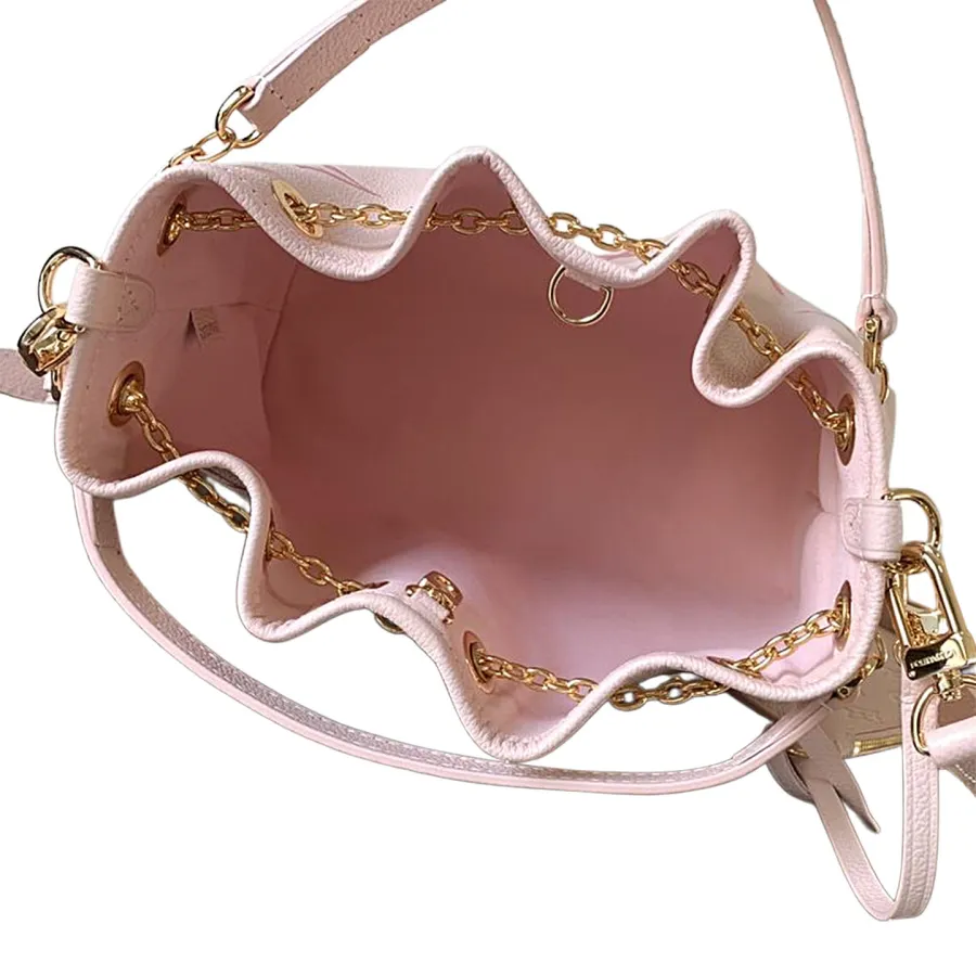 Louis Vuitton Bundle Bicolor Monogram Empreinte Cowhide Leather Tourtelle Pink/Grey Cream With Gold Hardware