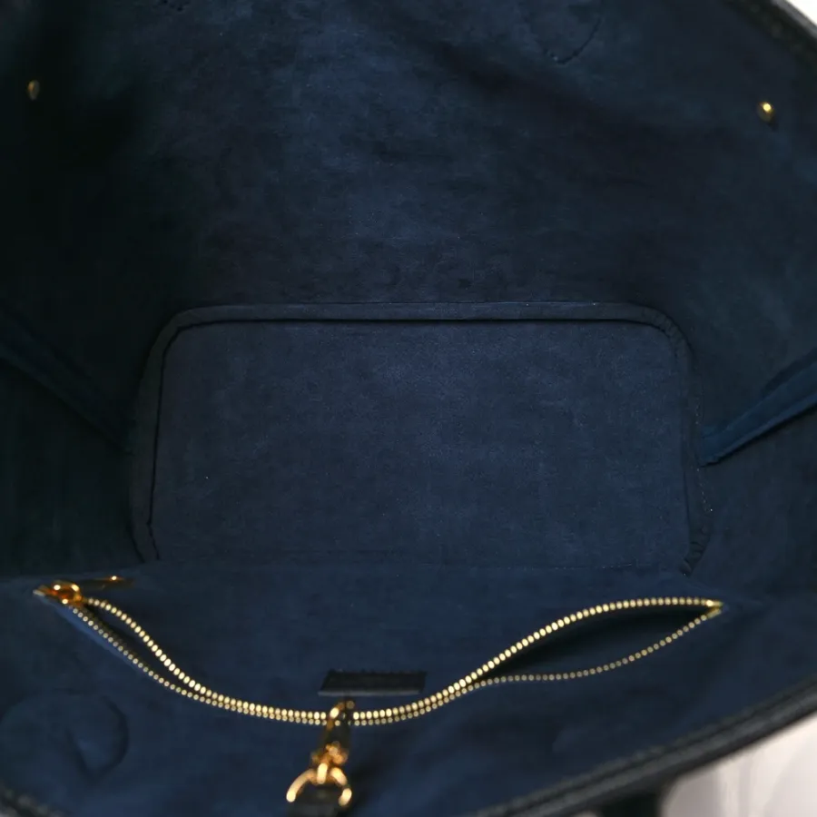 Louis Vuitton Neverfull MM Black Giant Monogram Empreinte Leather