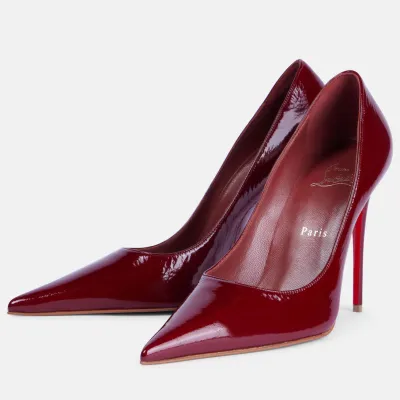 Christian Louboutin Red patent heels, pointy stiletto heels