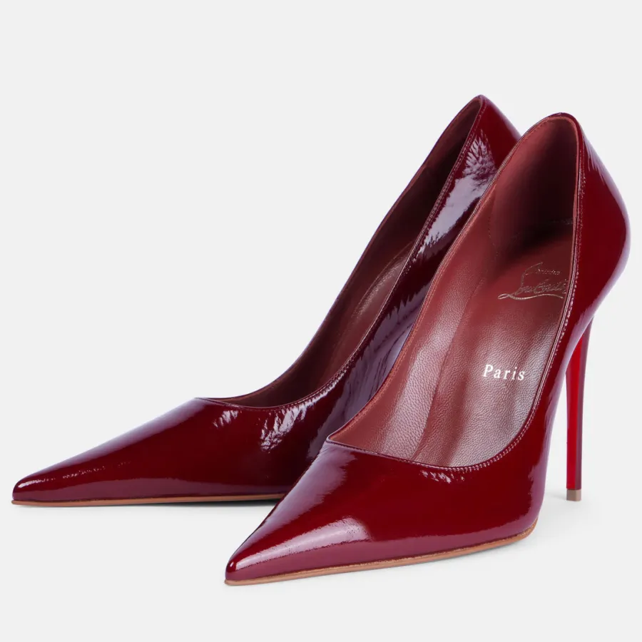 Christian Louboutin Red patent heels, pointy stiletto heels