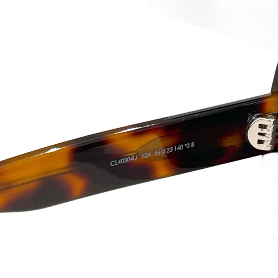 Celine square frame glasses leopard/ivory/black color Size 56口23-140