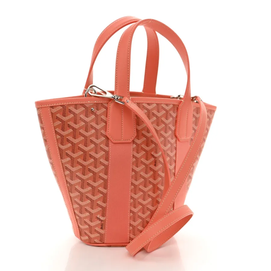 Goyard Belharra Tote PM Coral Goyardine Canvas