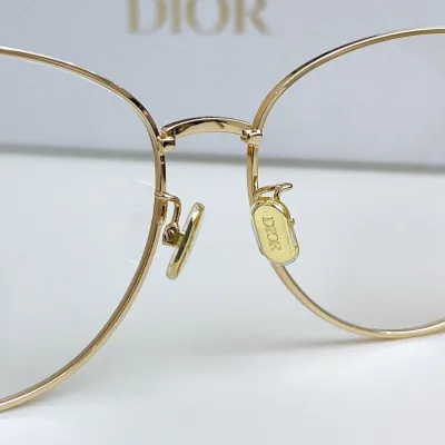 DIOR round frame glasses gold/silver color Size 54口18-145