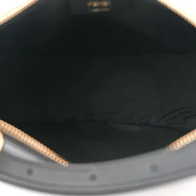 Fendi Small Fendigraphy Hobo Bag Black Matte Grace Vitello Leather Gold Hardware