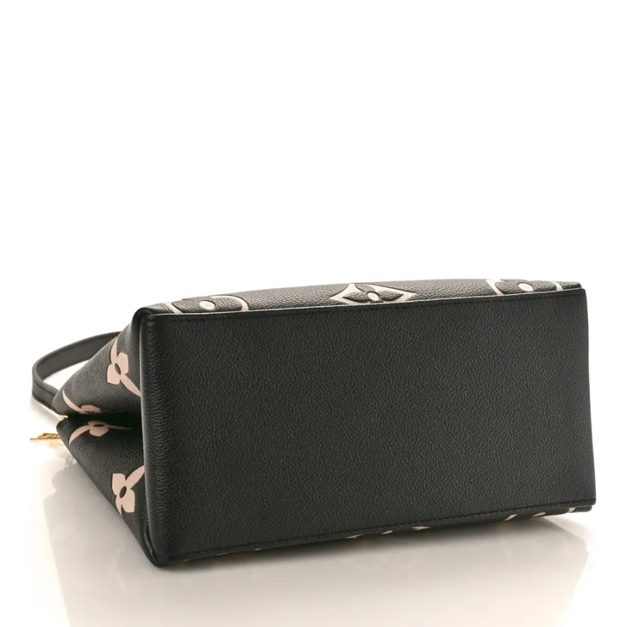 Louis Vuitton Petit Palais MM Black/Beige Giant Monogram Empreinte Leather Gold Hardware