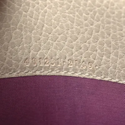 Gucci Mini Dionysus Chain Wallet Mystic White Dollar Calfskin Leather Aged Silver Hardware