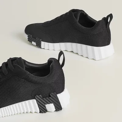 HERMES Black Sneakers Bouncing Sports Shoes