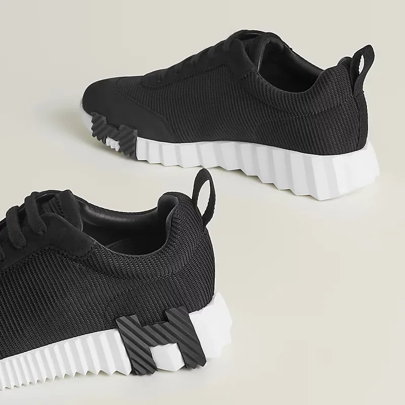 HERMES Black Sneakers Bouncing Sports Shoes