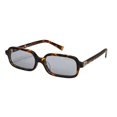 Miu Miu square frame glasses black purple/beige/leopard green/leopard red/grey/leopard black/leopard grey/mustard color Size 51口16-140
