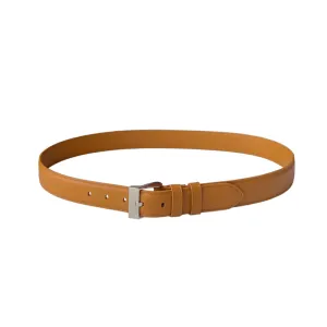 Bottega Veneta Men's Square Buckle Belt In Peru/Blue/Black Smooth Calfskin With Silver/Gold Hardware 35mm