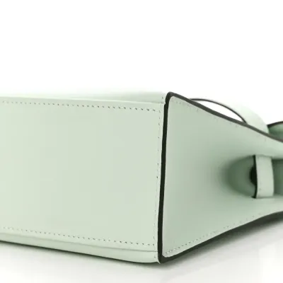 Hermès Kelly Pochette Clutch Vert Peppermint Swift Leather Palladium Hardware