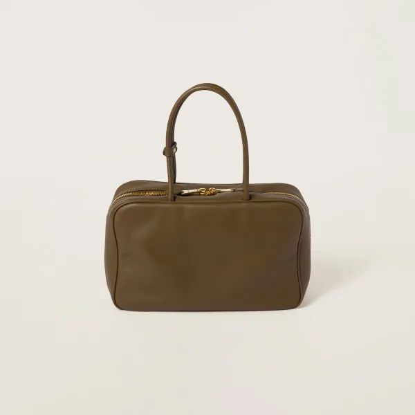 Miu Miu Beau Calfskin Leather Green Top-Handle Bags - Image 2