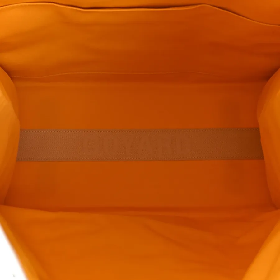 Goyard Saint Leger Soft Briefcase Backpack MM White Goyardine Canvas Silver Hardware