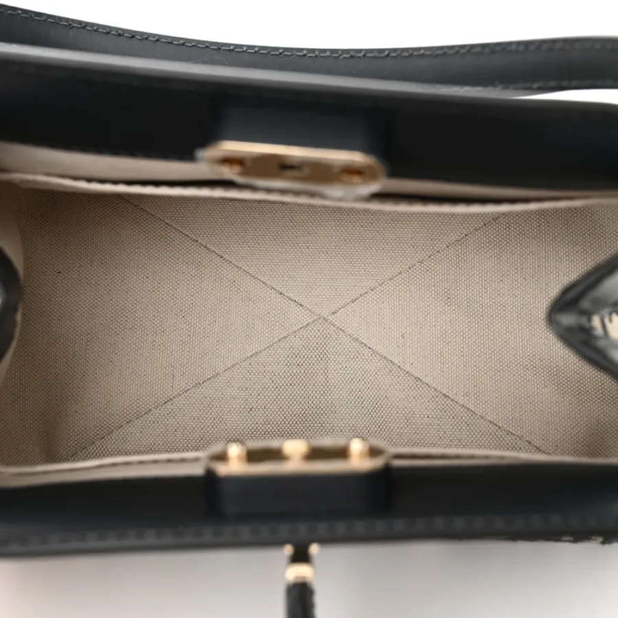 Dior Medium Key Bag Blue Oblique Canvas Gold Hardware