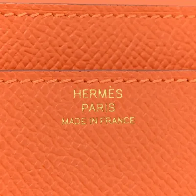 Hermès Constance Long Wallet To Go Orange Epsom Leather Gold Hardware