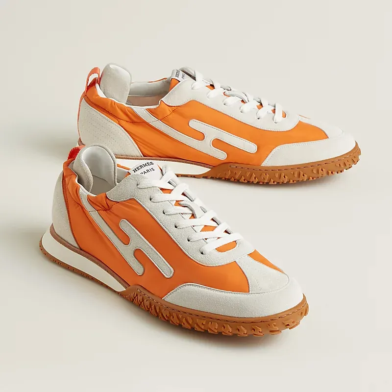HERMES Jet Sneakers Oranage Sports Shoes