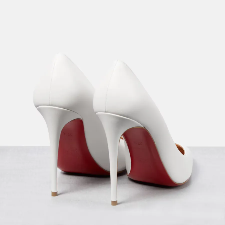 Christian Louboutin White pointy stiletto heels