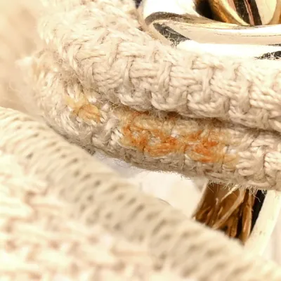 Dior Medium Stripes Lady D-Lite Beige Embroidered Canvas Gold Hardware