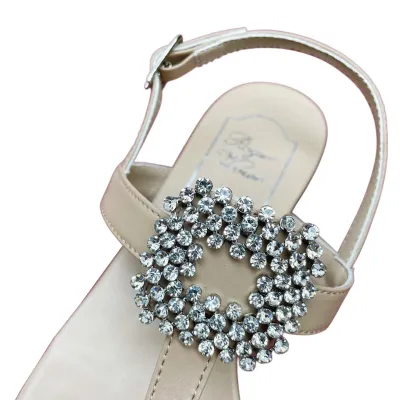 Roger Vivier Viv' By The Sea Sandals In White/Black/Blue/Silver/Brown Leather With Crystal Buckle