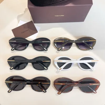 Tom Ford Oval glasses white/black/leopard brown/eggplant tawny/eggplant black/black red color Size 54口21-140