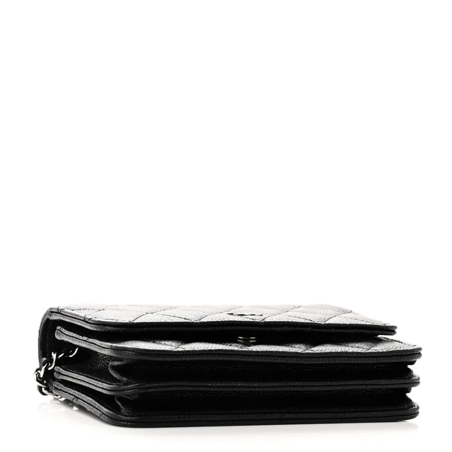 Chanel WOC Mini Black Quilted Caviar Leather