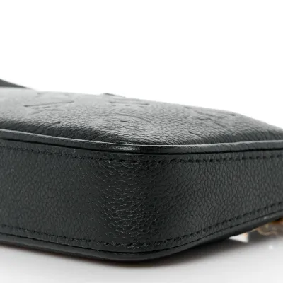 Louis Vuitton Easy Pouch on Strap PM Black Empreinte Leather Gold Hardware