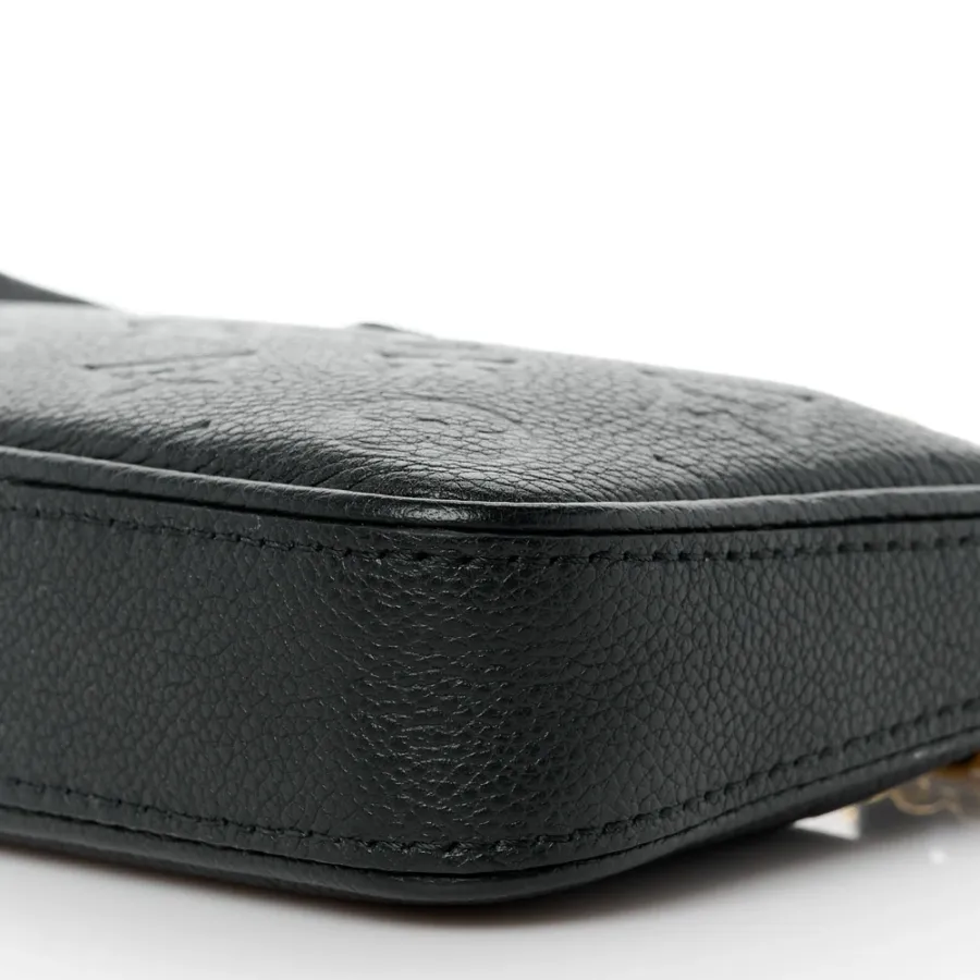 Louis Vuitton Easy Pouch on Strap PM Black Empreinte Leather Gold Hardware