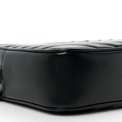 Saint Laurent Medium Lou Camera Bag Black Monogram Calfskin Matelasse Leather Black Hardware