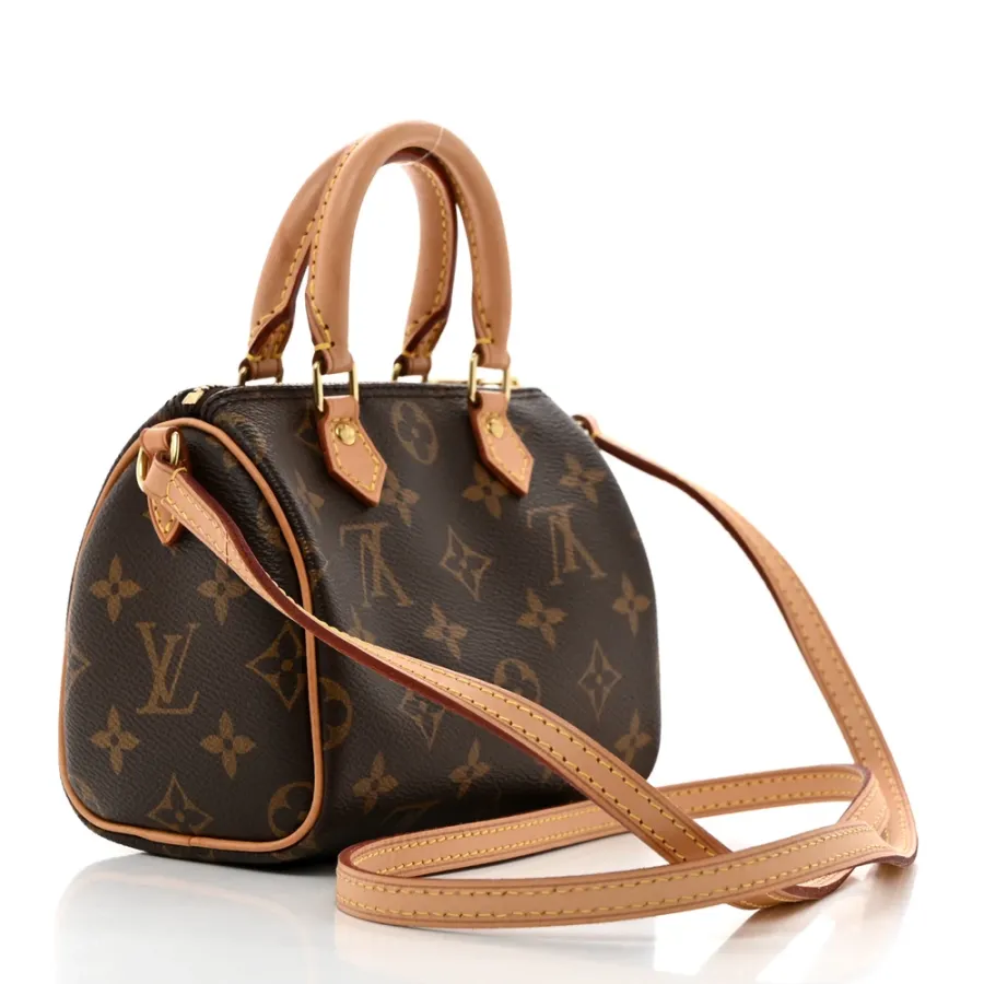 Louis Vuitton Nano Speedy BB Monogram Canvas Gold Hardware
