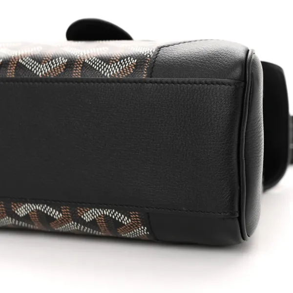 Goyard Mini Saigon Black Goyardine Canvas Silver Hardware - Image 5