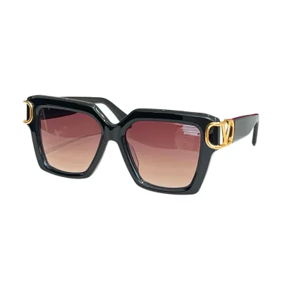 Valentino square frame glasses black/leopard purple/grey purple/black purple/brown purple/grey/black rust/black leopard color Size 54口18-145